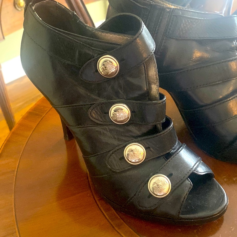 Coach open toe bootie